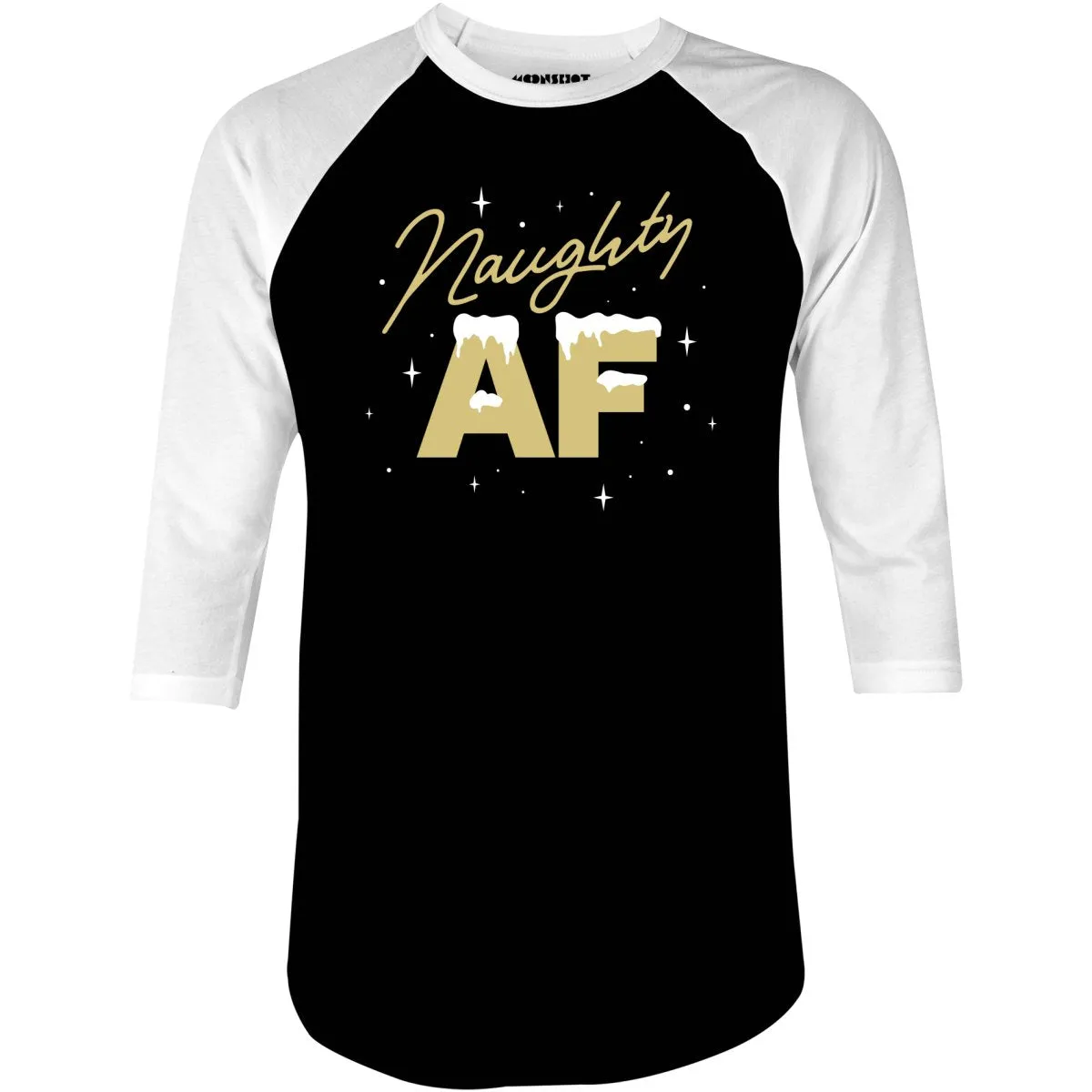 Naughty AF - 3/4 Sleeve Raglan T-Shirt