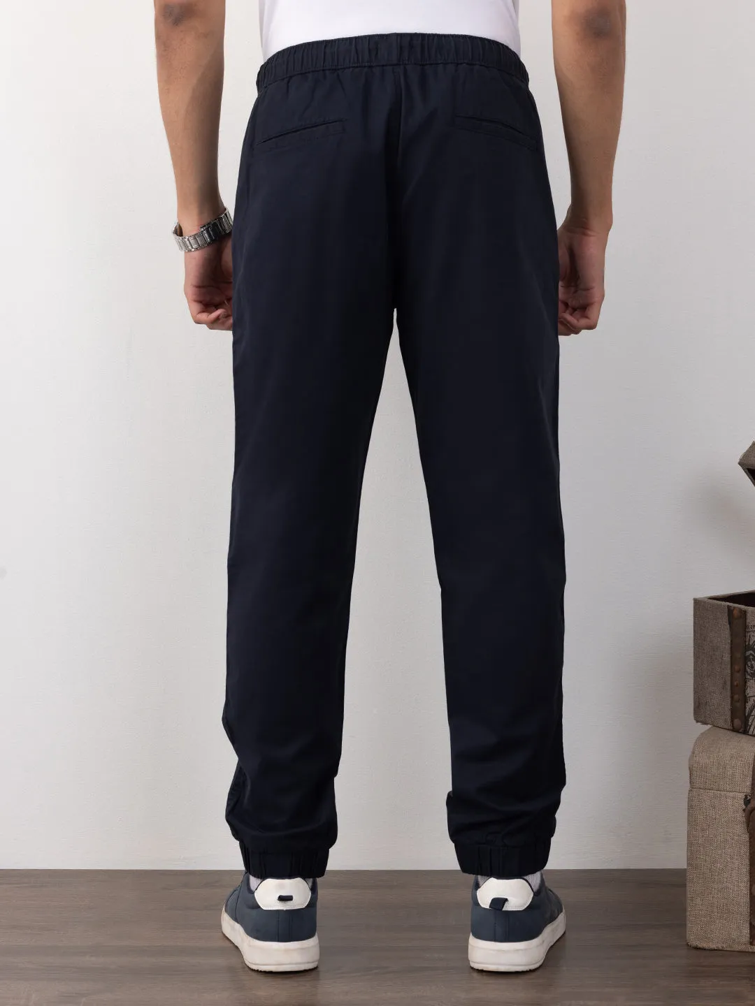 Navy Plain Jogger Pants