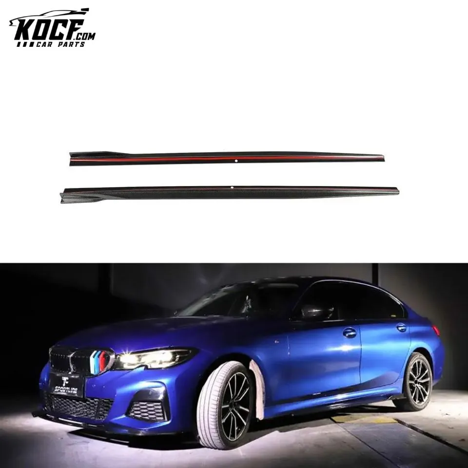 NEW 3 Series G20 Car Side Skirts Extension Carbon Fiber for BMW G20 G28 330i M340i Sedan 2019-2020