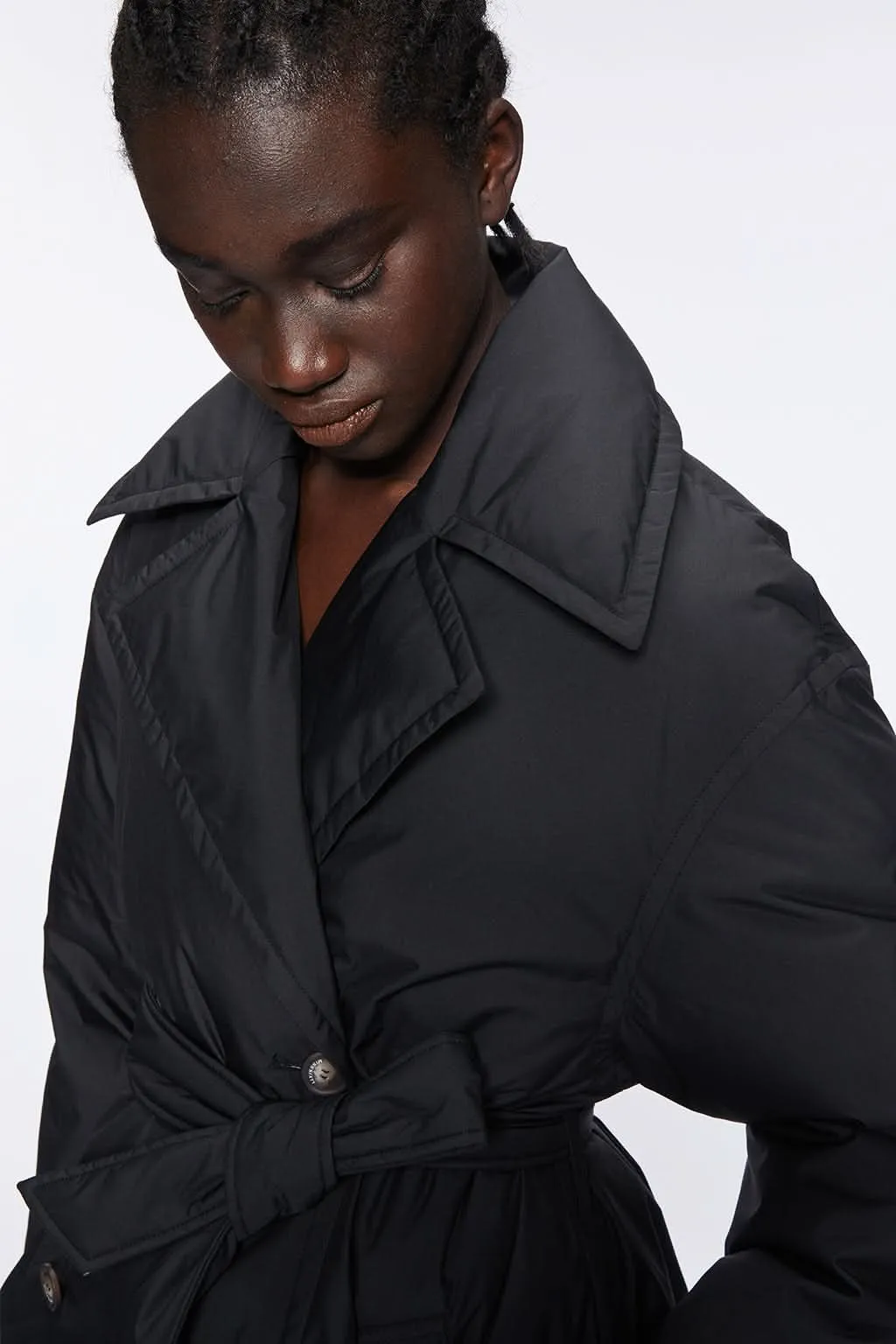 Puffy Jacket with Lapel