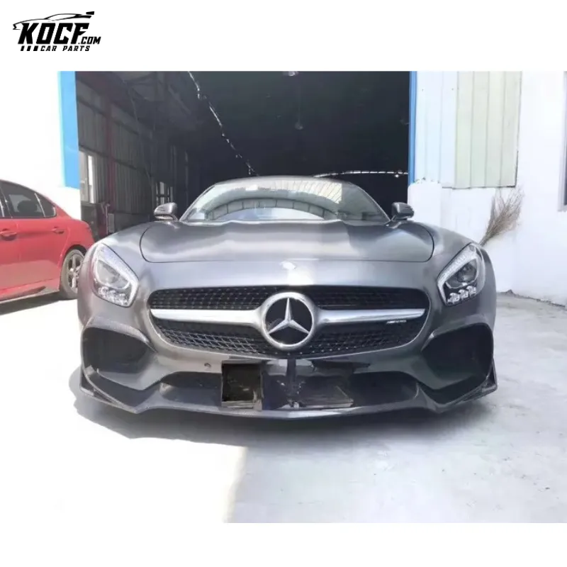 REN Style Carbon Fiber Body kit Front Lip Side Skirts Diffuser For Mercedes Benz AMG GT GTS