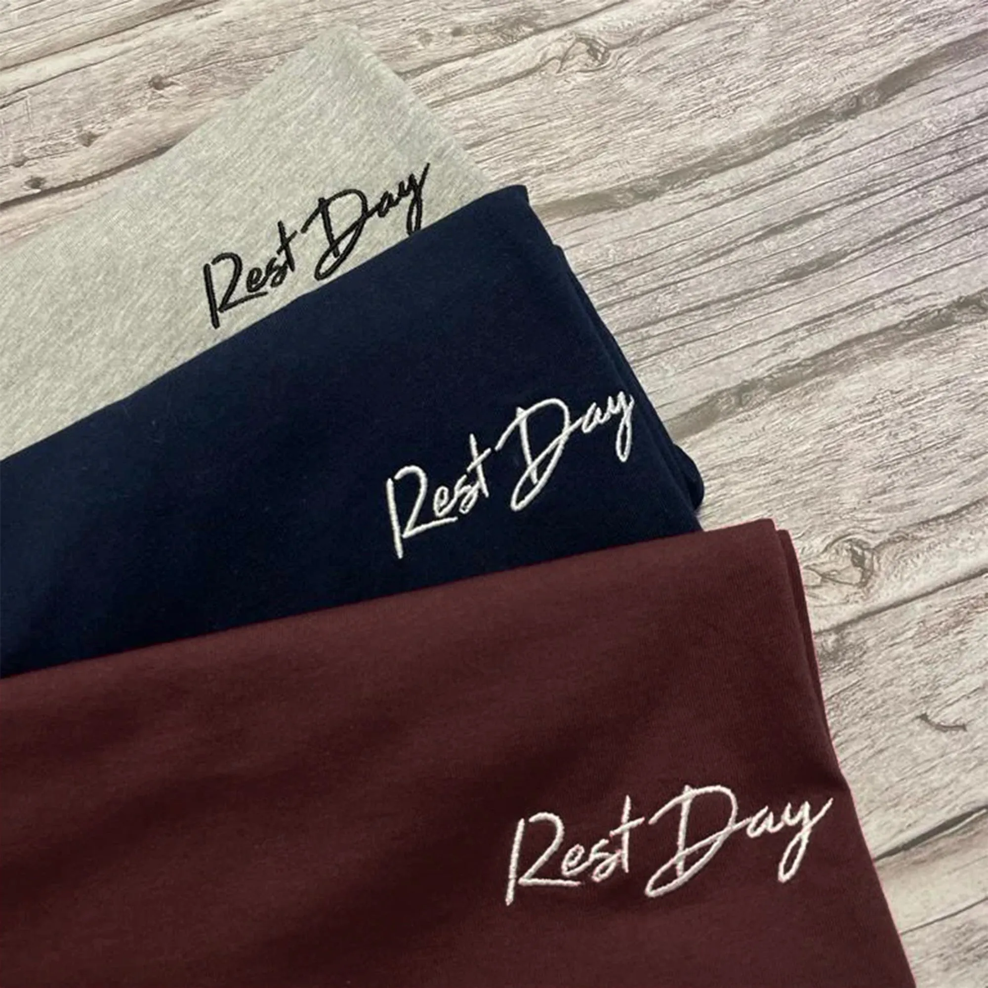 Rest Day Hoodie - Left chest embroidery