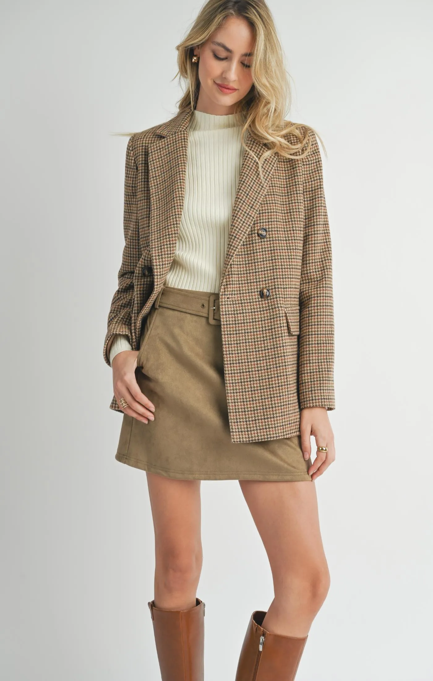 Sadie And Sage Nicola Houndstooth Blazer