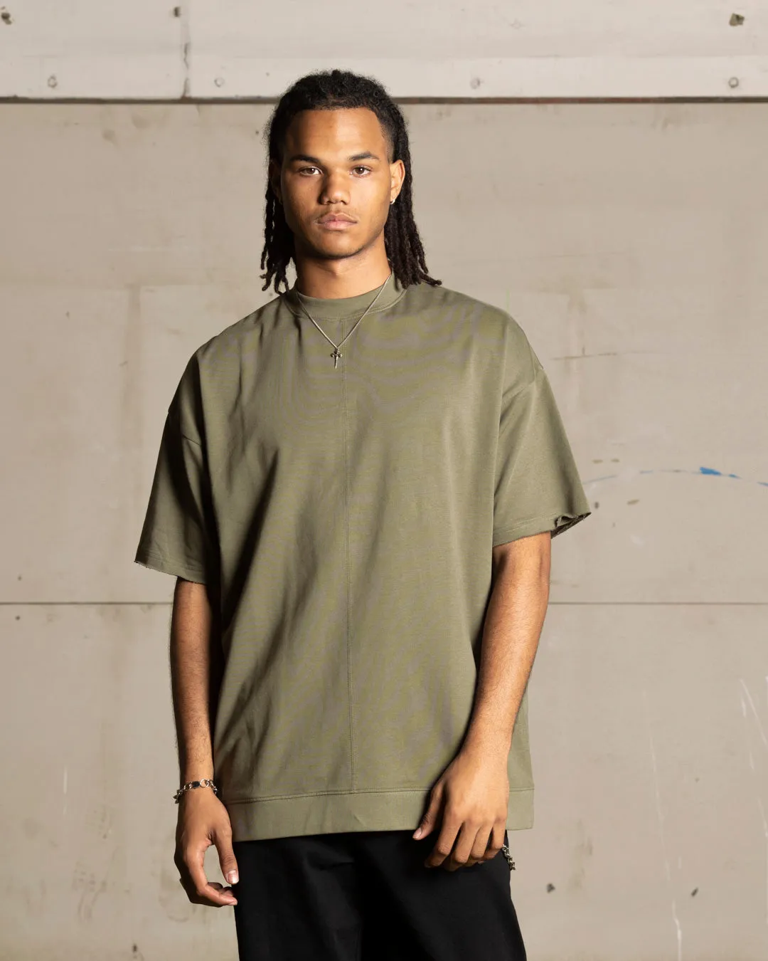 Saint Morta Shadow Boxy T-Shirt Khaki Green