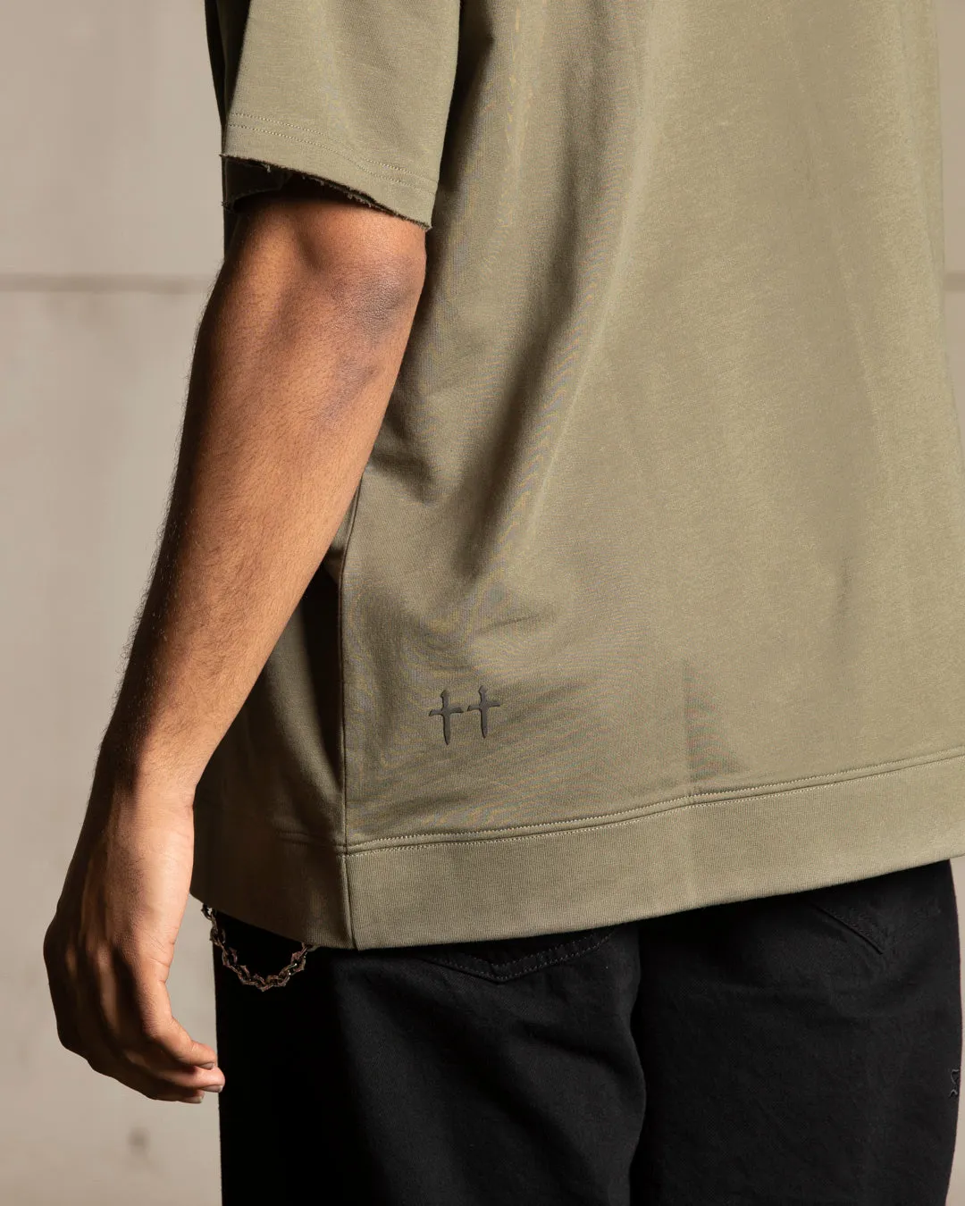 Saint Morta Shadow Boxy T-Shirt Khaki Green