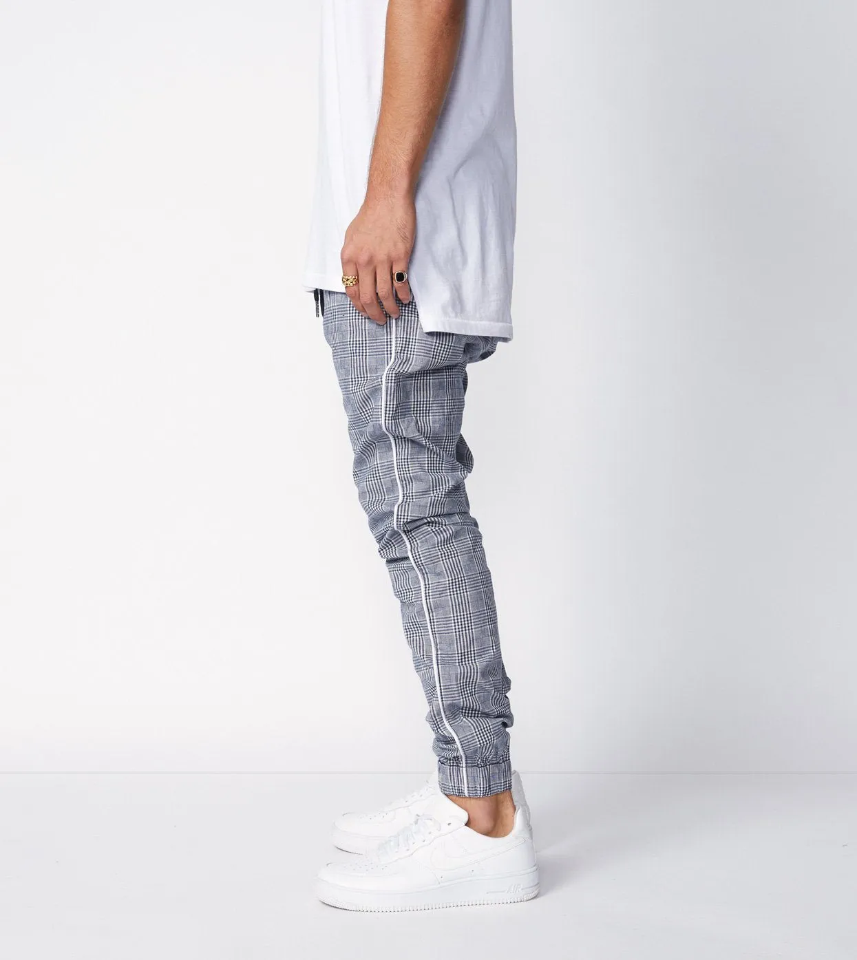 Sureshot Pipeline Check Jogger Grey/White