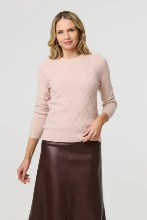 Textured Knit Long Sleeve Jumper