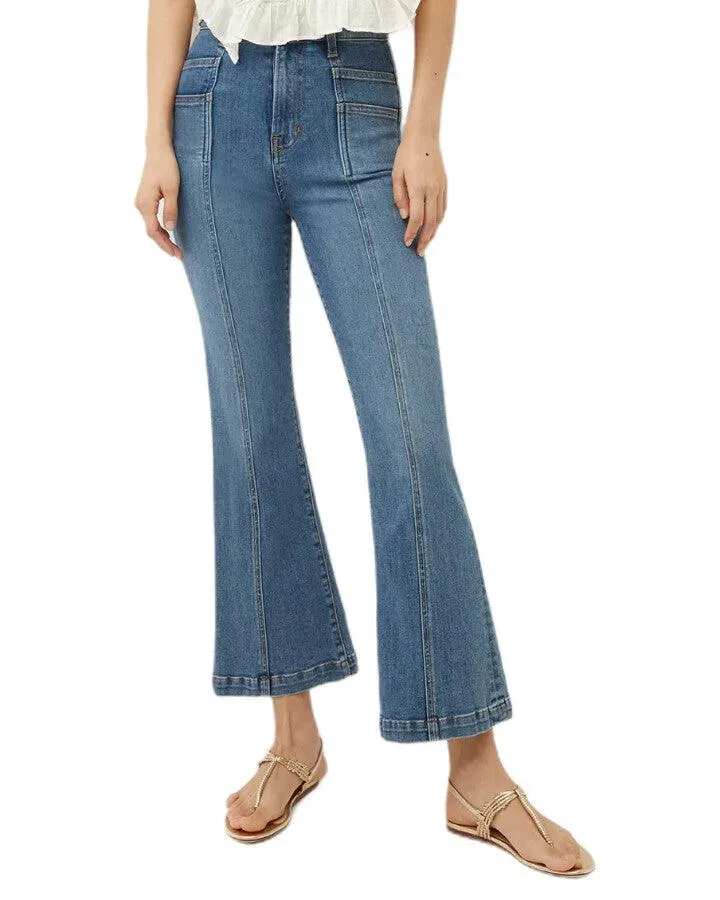 Veronica Beard Carson Kick Flare-Sun Yoke Jeans