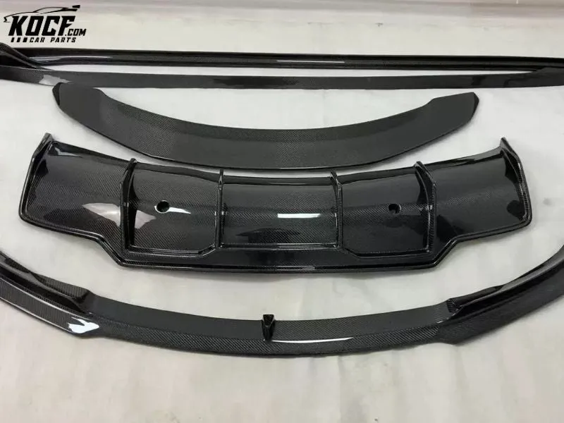 Vor style Carbon Fiber Front Bumper Splitter Side skirts Diffuser Spoiler For Tesla Model 3 Bodykit