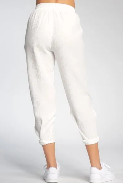 White Jogger Pants