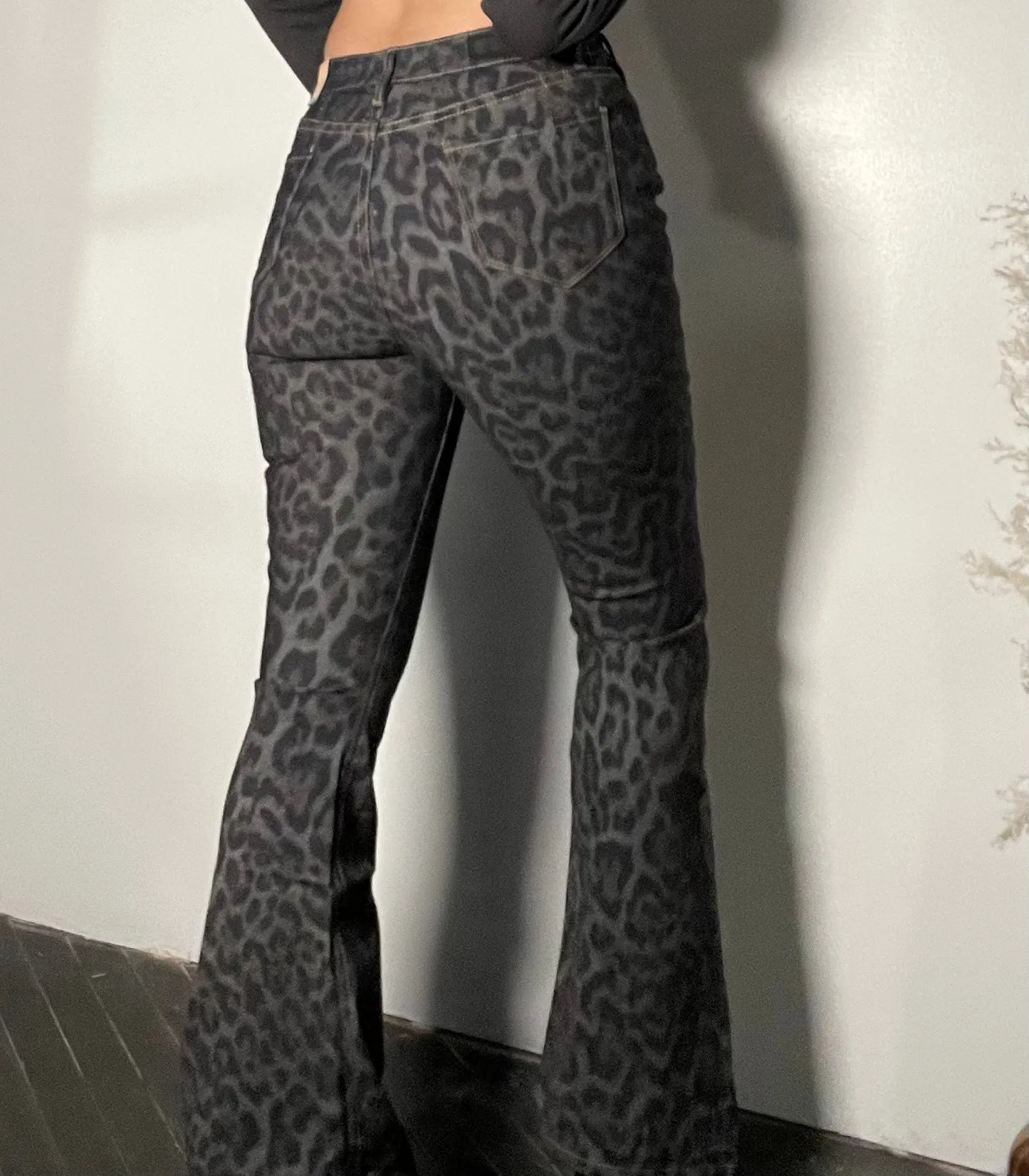 Wild Child Cheetah Flare Jeans